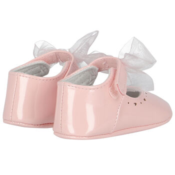 Baby Girls Pink Bow Pre Walker Shoes